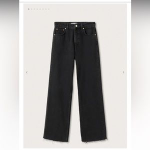 Mango High waist wide leg jeans